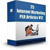 25 Internet Marketing PLR Artikel V12