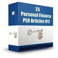 25 PLR-Artikel für persönliche Finanzen V17