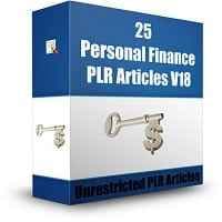 25 PLR-Artikel für persönliche Finanzen V18