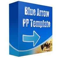 Blauer Pfeil Mehrzweck- PowerPoint-Vorlage