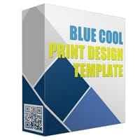Blue Cool Print Design Vorlage