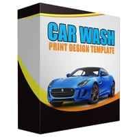 Auto Waschen Print Design-Vorlage