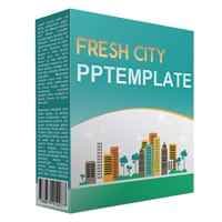 Frische Stadt Mehrzweck Powerpoint-Vorlage