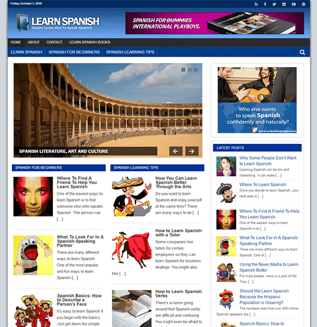 Spanisch lernen PLR-Blog