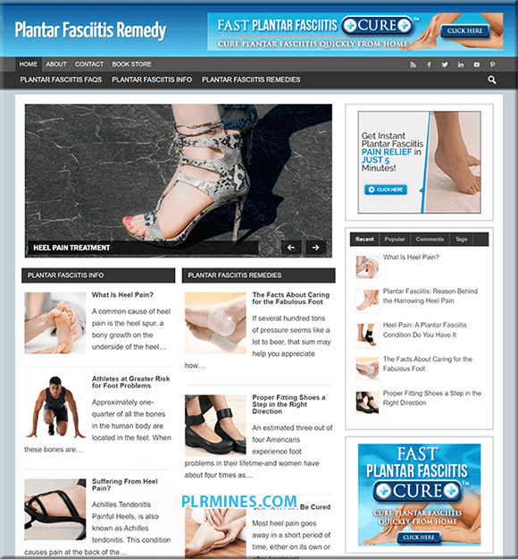 Plantar Fasciitis WordPress-Website