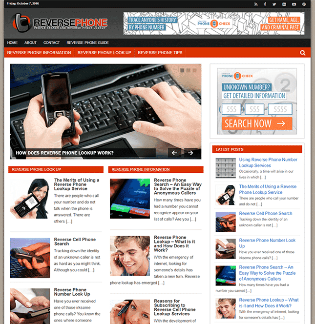 Reverse Phone PLR Blog