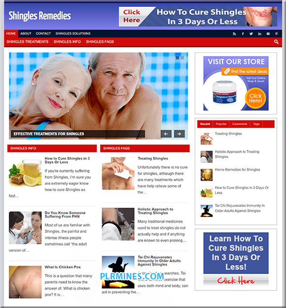 Shingles Remedy PLR Nischen-Blog