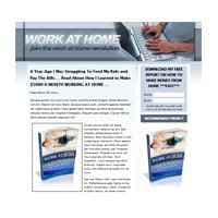 Arbeit zu Hause Landing Page Vorlage