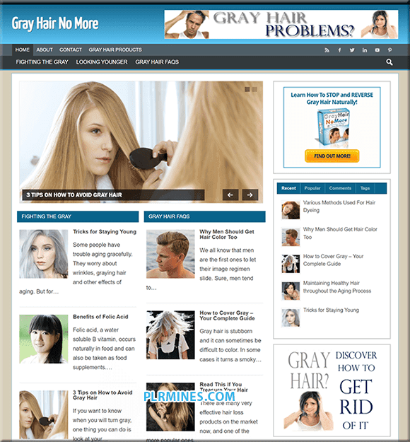 Gray Hair No More WP Website