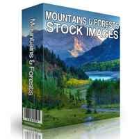 Berge und Wälder Stock Bilder